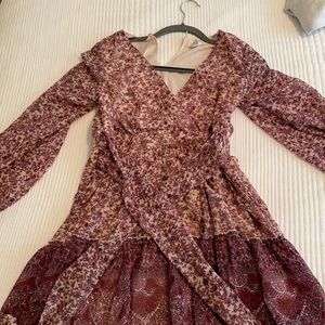 Floral pink and purple dress. Worn once.